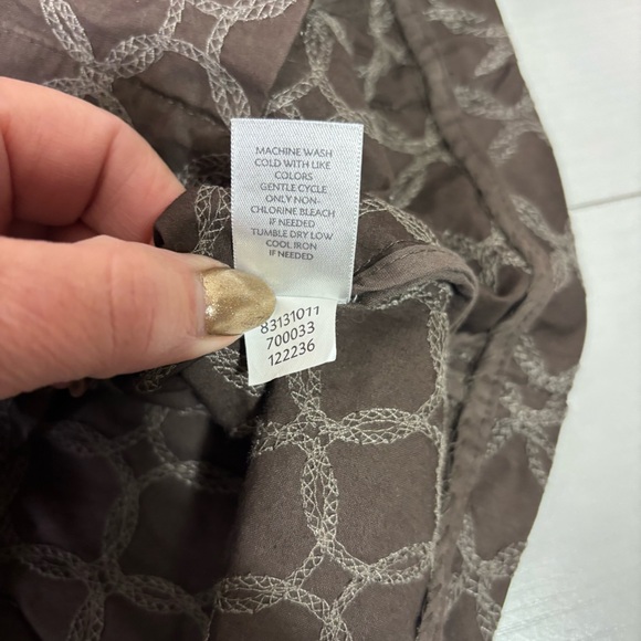 J. Jill Brown Quilted Utility Jacket Size Large - Picture 9 of 9